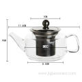 400ml Handmade Glass Filtering Teapot for Tea